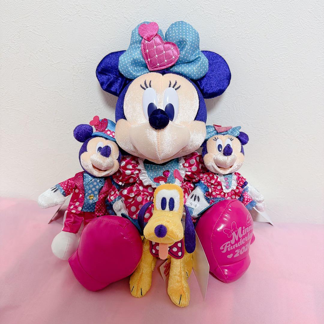 ミニファン ミニー ぬいぐるみ ミッキー プルート ぬいぐるみバッジ セット