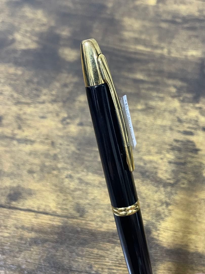 未使用に近い　シール付き　18金　ゴールド　中字　キャップレス　万年筆　備品付き