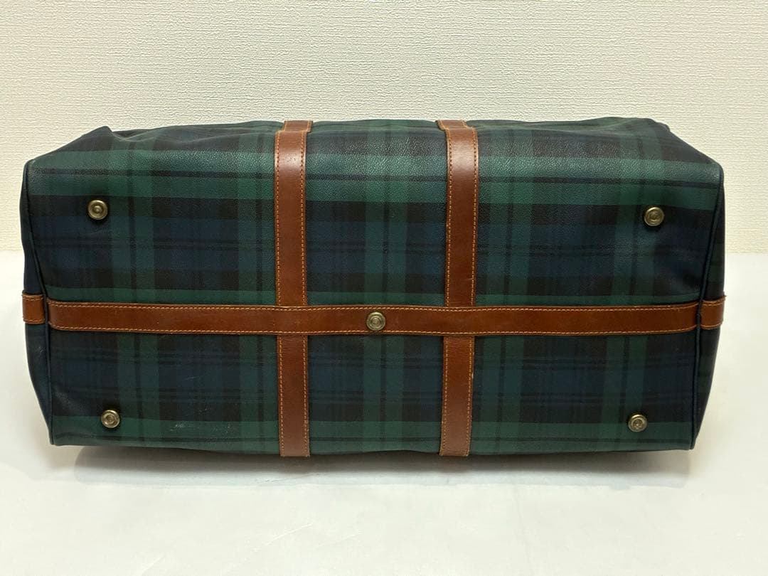 POLO RALPH LAUREN ボストンバック チェック柄 グリーン