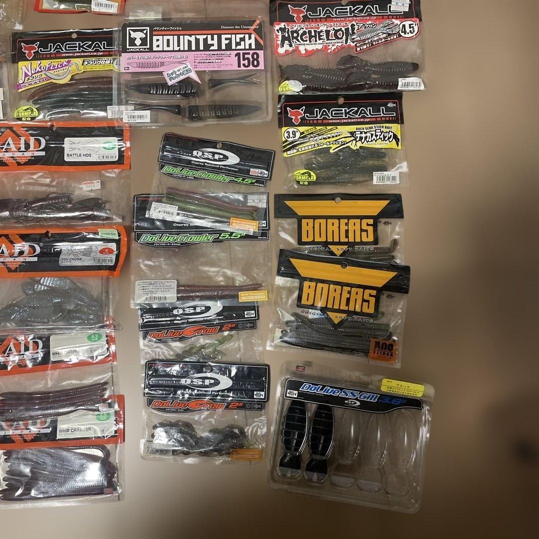 バス釣り ワーム 大量まとめ売り 未開封多め おまけ付き