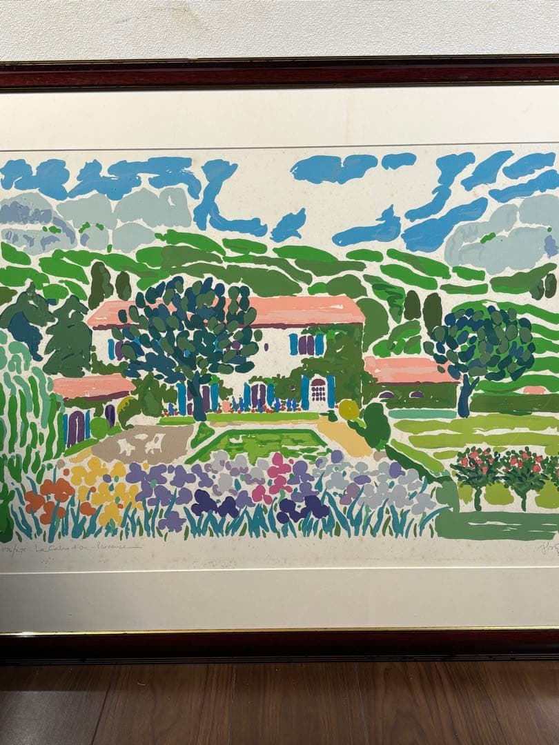 真作　ジョン・ボッチ プログアンスの風景リトグラフ176/275 大判