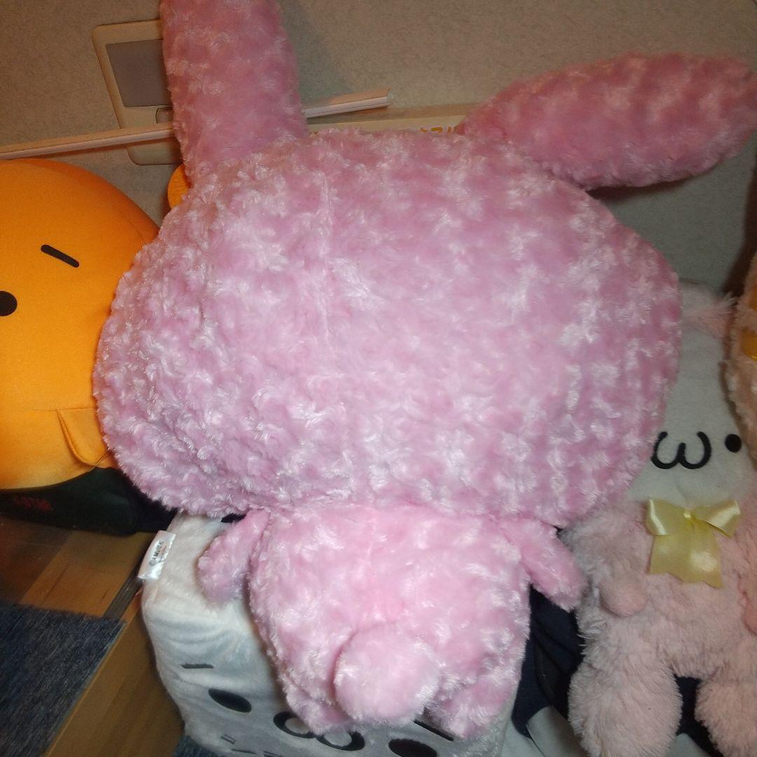 stussyさん専用【美品】メガBIG ぬいぐるみかおもじん ピンクのうさぎ