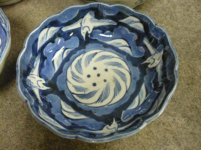 伊万里 染付 なます皿 9枚 [B31375]