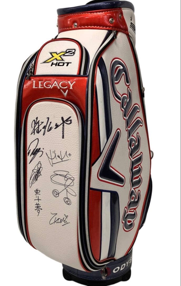 未使用！有名ゴルファー多数サイン入り！Callaway ツアーキャディーバッグ