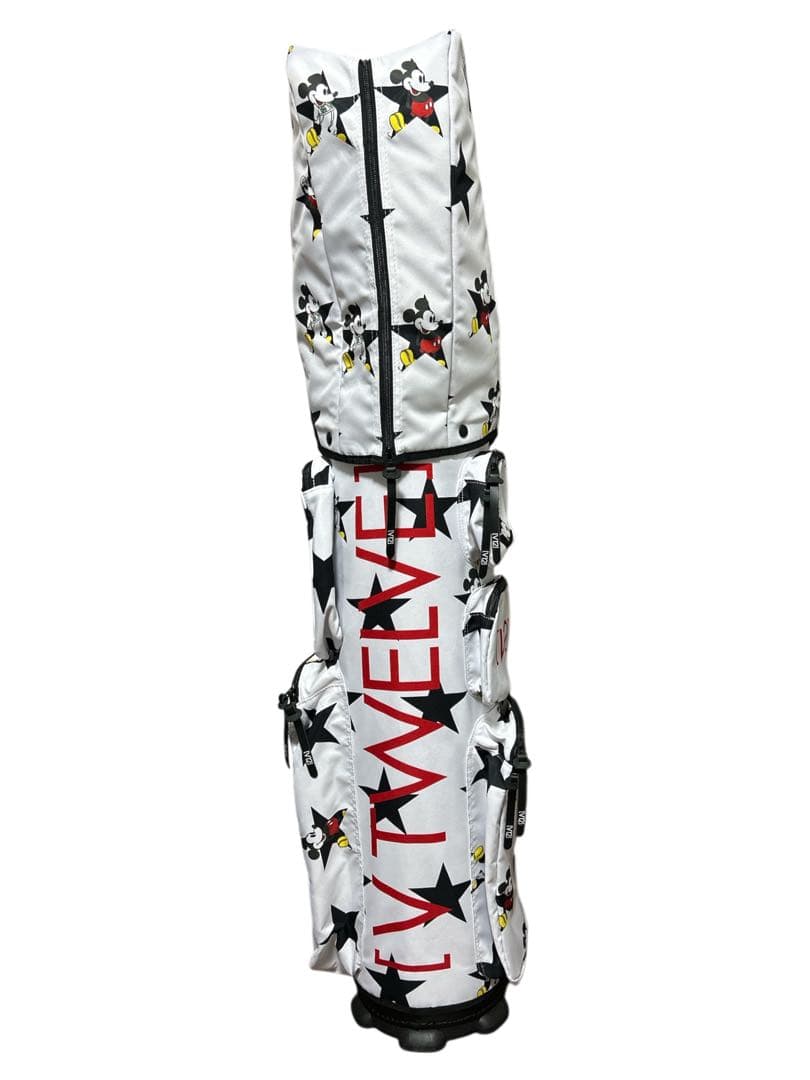 新品未使用！高級V12 ミッキーマウス着せ替えキャディバッグ8.5型ホワイト