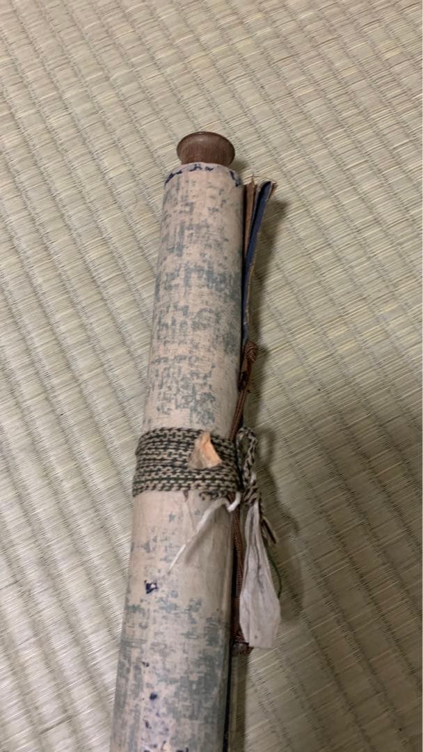 アンティーク水墨画　江戸期　龍　捺印あり　在銘　オリジナル表装　掛け軸