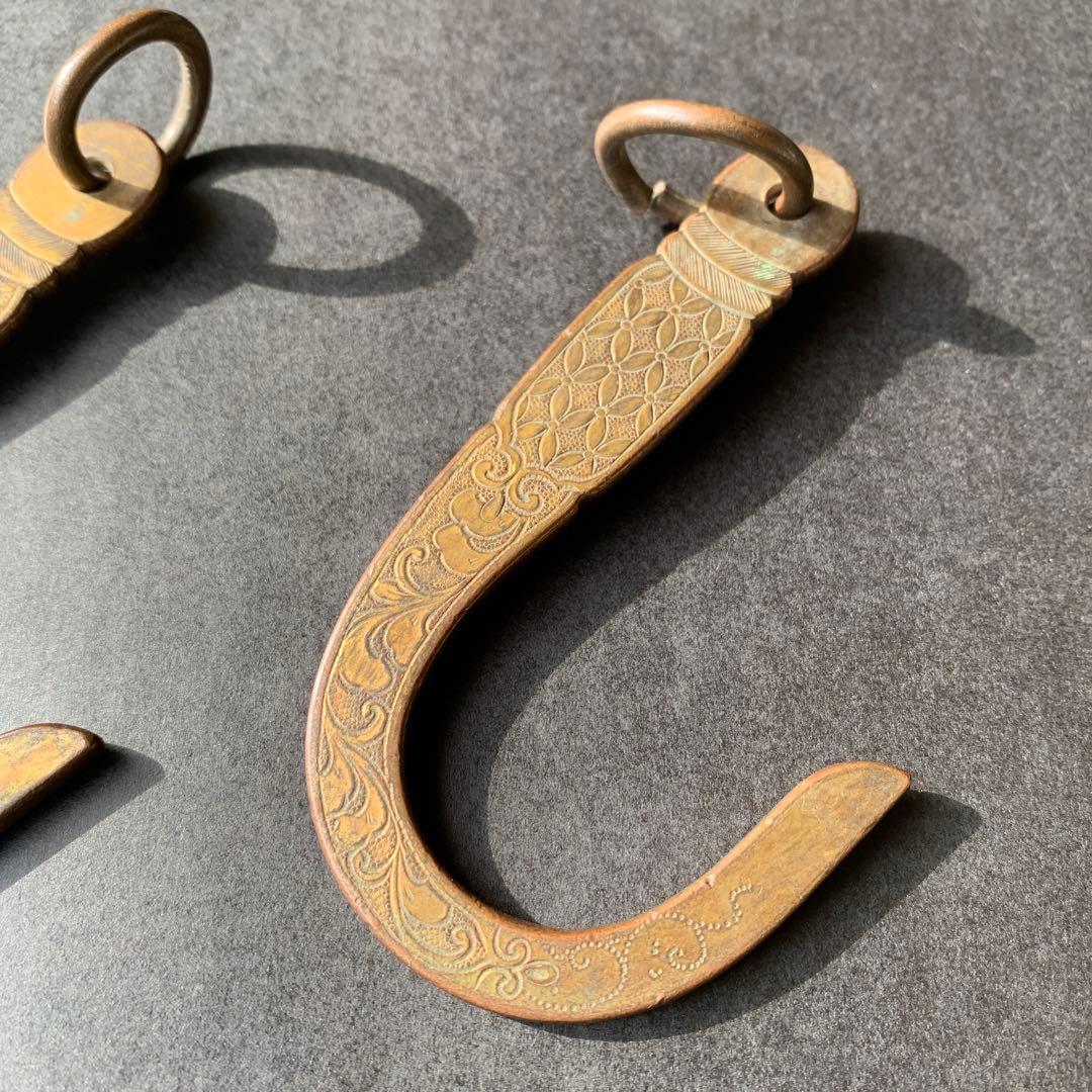 アンティーク 金工 金具 吊り金具 七宝つなぎ