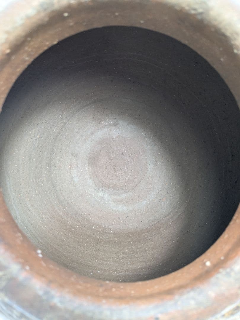 小西陶古 備前焼 四耳壺 四耳壷 つぼ 花器 フラワーベース 花入 花瓶 置物