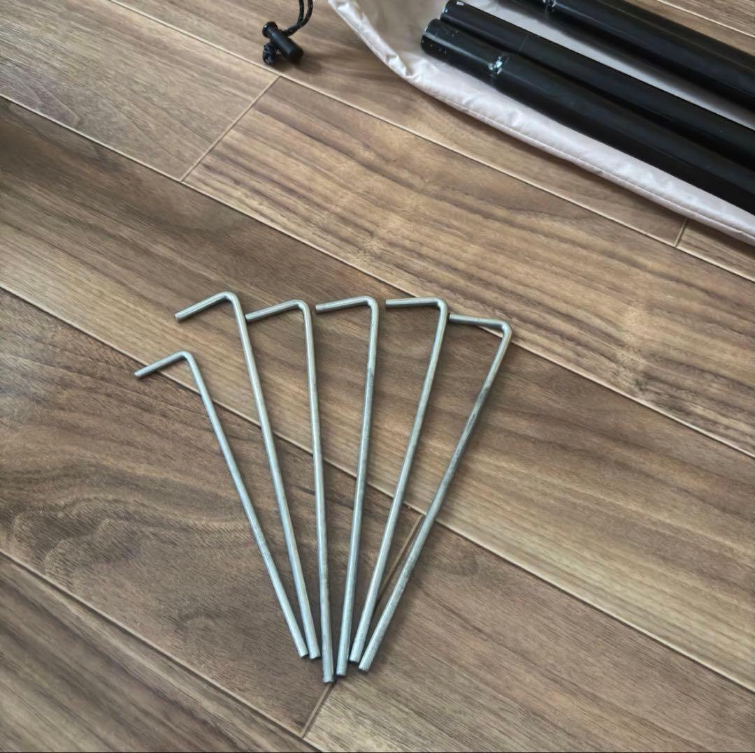 GOGlamping ワンポールテント キャノピー付 ベージュ