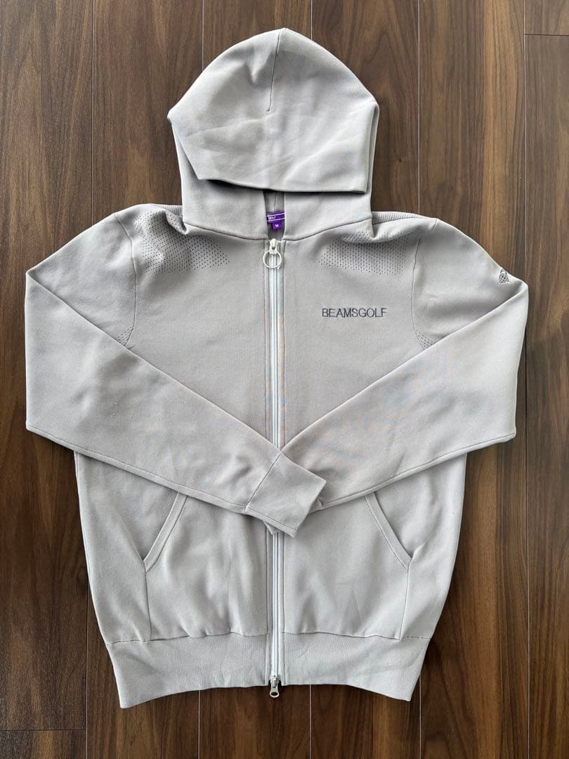 BEAMS GOLF ハイゲージニット ダブルジップパーカー