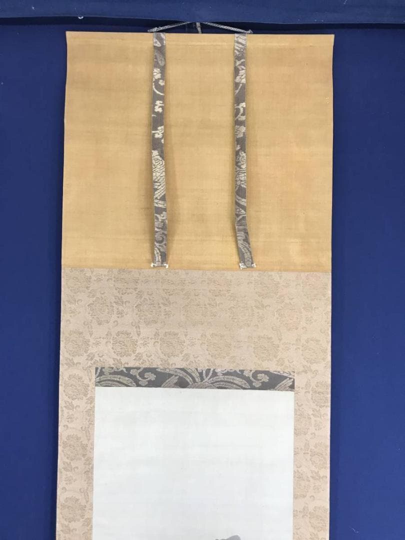 【真作】狩野安信/山湖図/山湖漁舟図/掛軸/名家伝来/AB-892