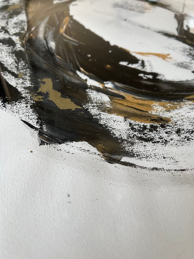 原画/額装済み/和風/禅/絵画/アート/抽象画/モダン/ホテル/黒/ゴールド