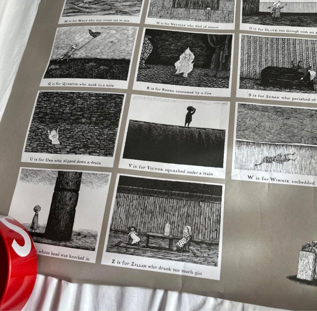 廃盤　大判　エドワード・ゴーリー ポスター「ギャシュリークラムのちびっ子たち」