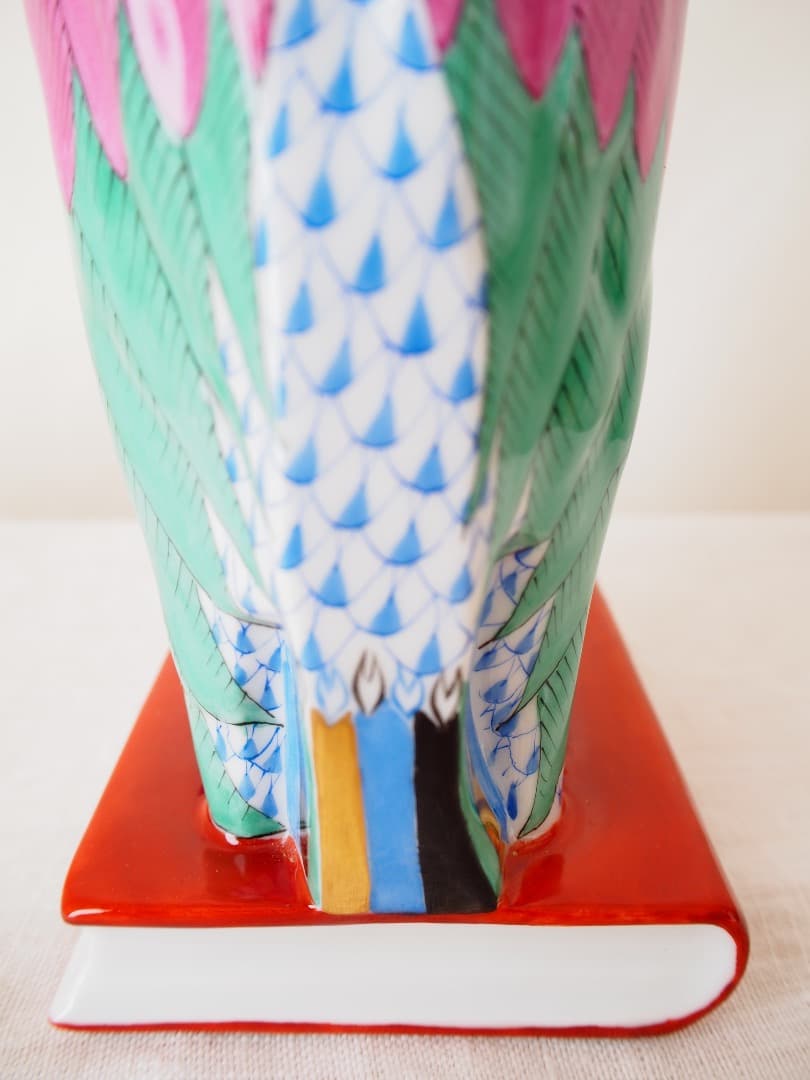 ヘレンド　Herend 梟(フクロウ)　ハンドペイント　フィギュリン　置物