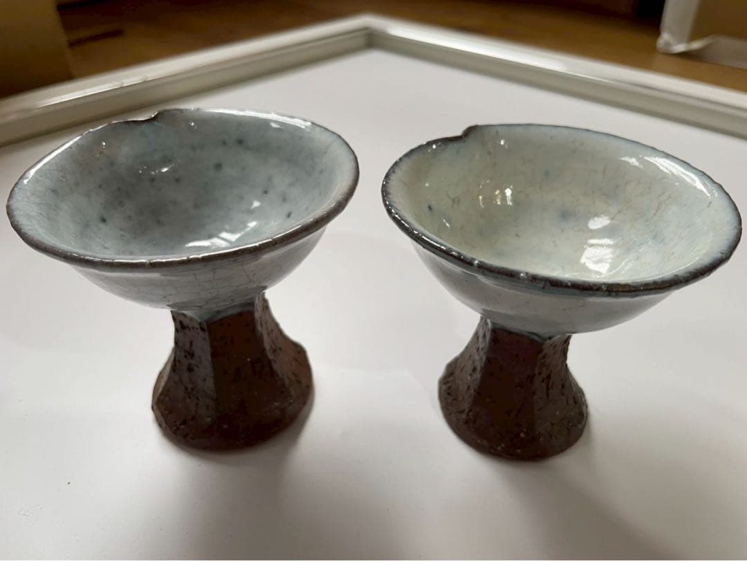 萩焼 片口酒器 ぐい呑み2点 酒器セット 七化け 日本酒