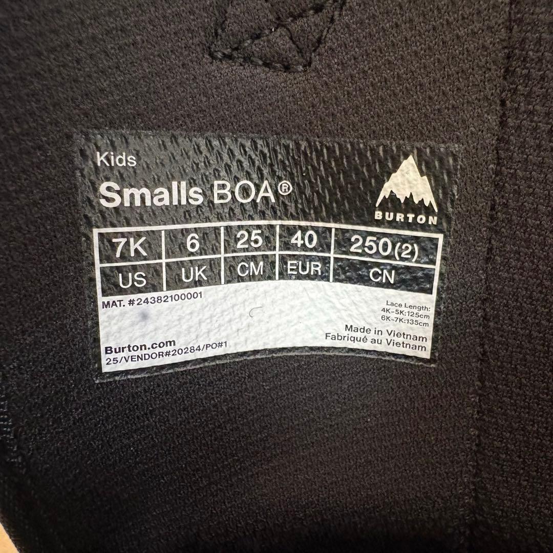 【新品】BURTON Smalls スノーボードブーツ（ジュニア）25.0cm