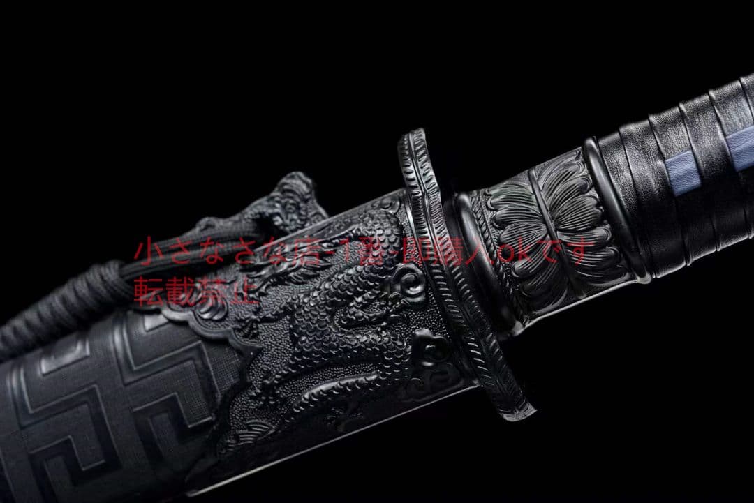 【黒金古刀花無欠】  古兵器 武具 刀装具 日本刀 模造刀 居合刀