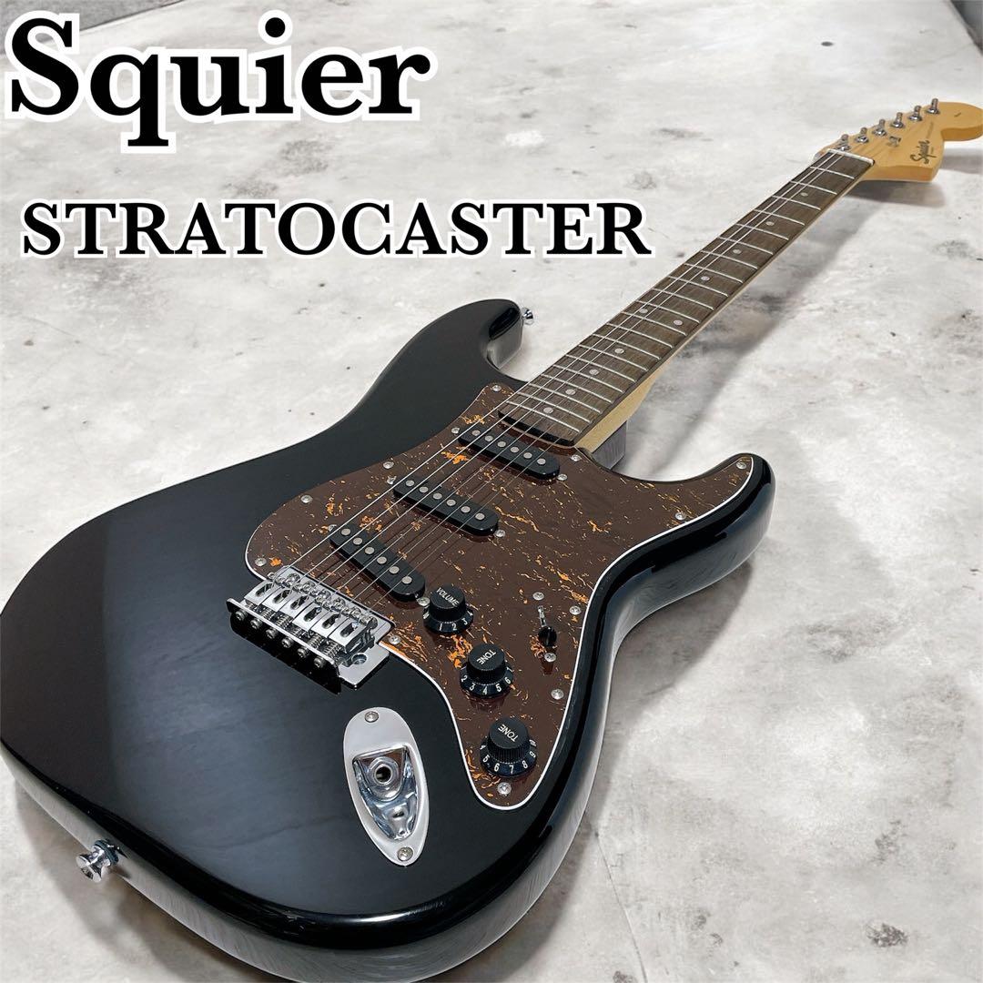 美品 スクワイヤー アフィニティ ストラトキャスター エレキギター ブラック