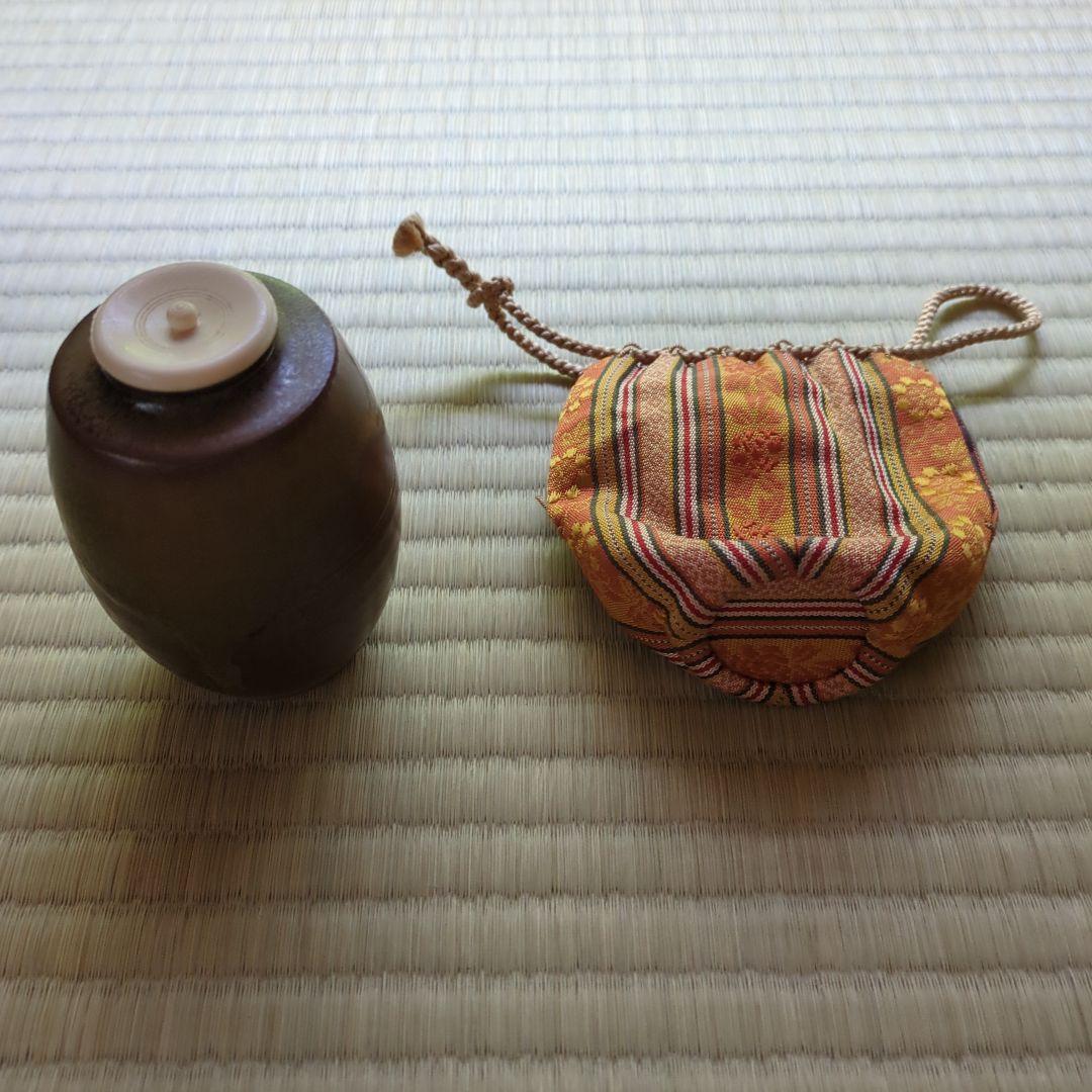 A 384 　　　 丹波肩衝茶入・信水窯　（新品未使用品）