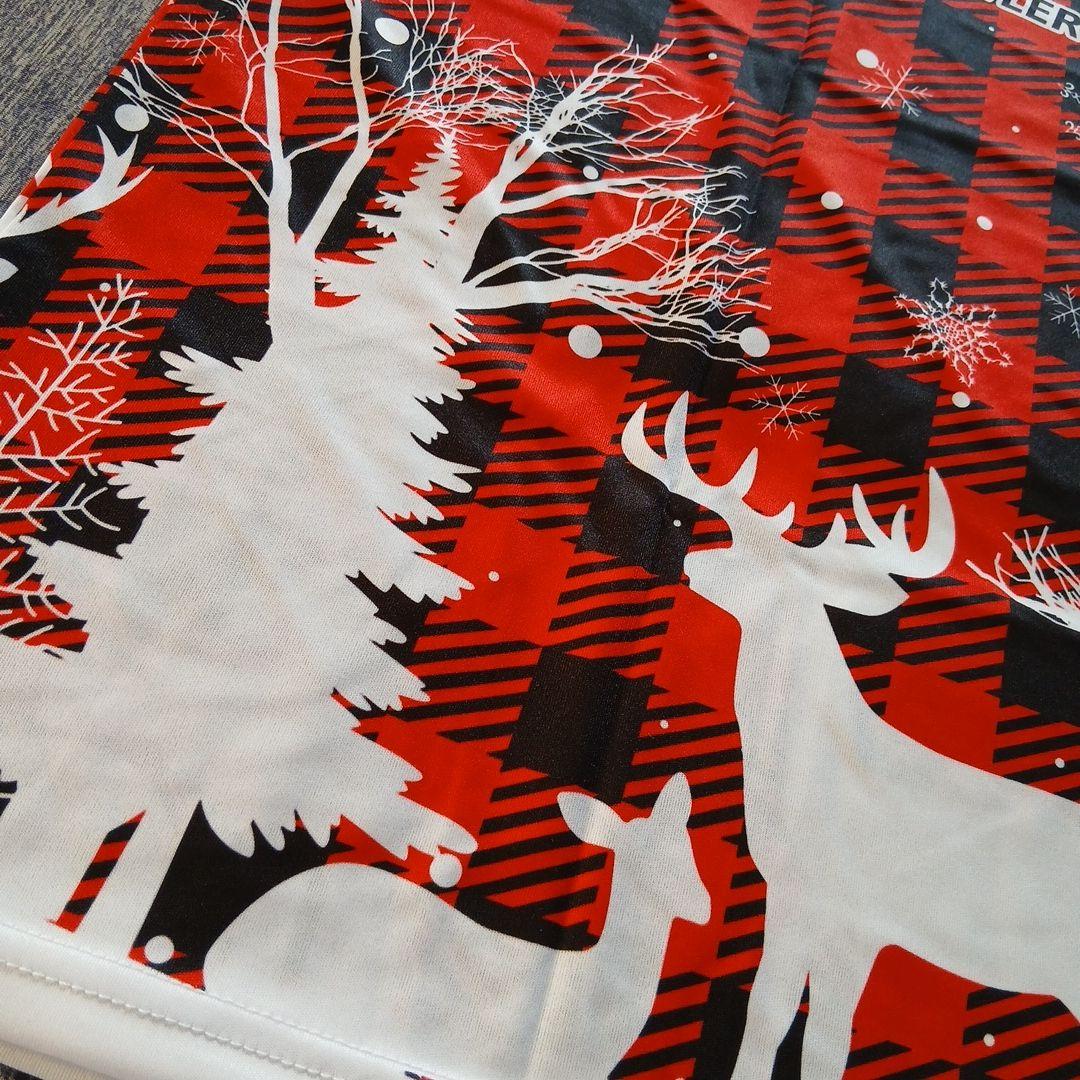 ✨新品✨ボウリングウェア　サイズXL　ストーム　レッド　トナカイ　雪　チェック