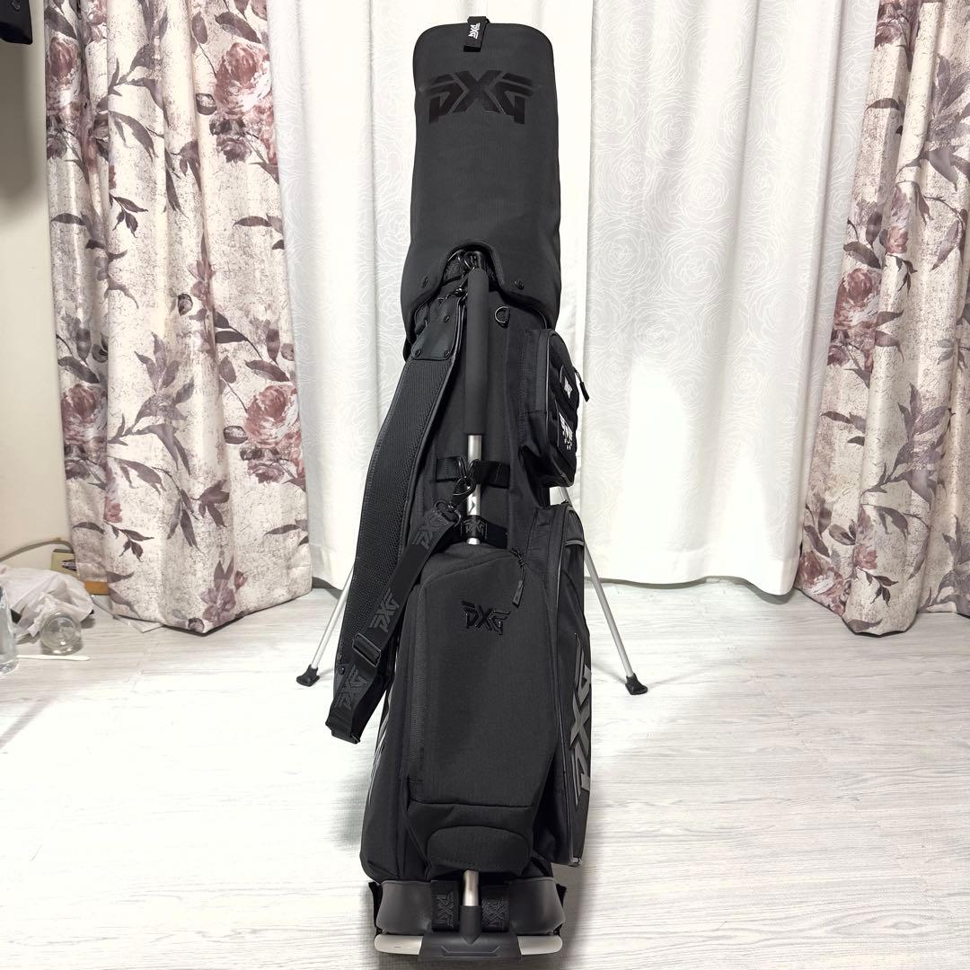 【最新モデル】PXG キャディバッグ 8\"アルミ軽量スタンドバッグ 黒