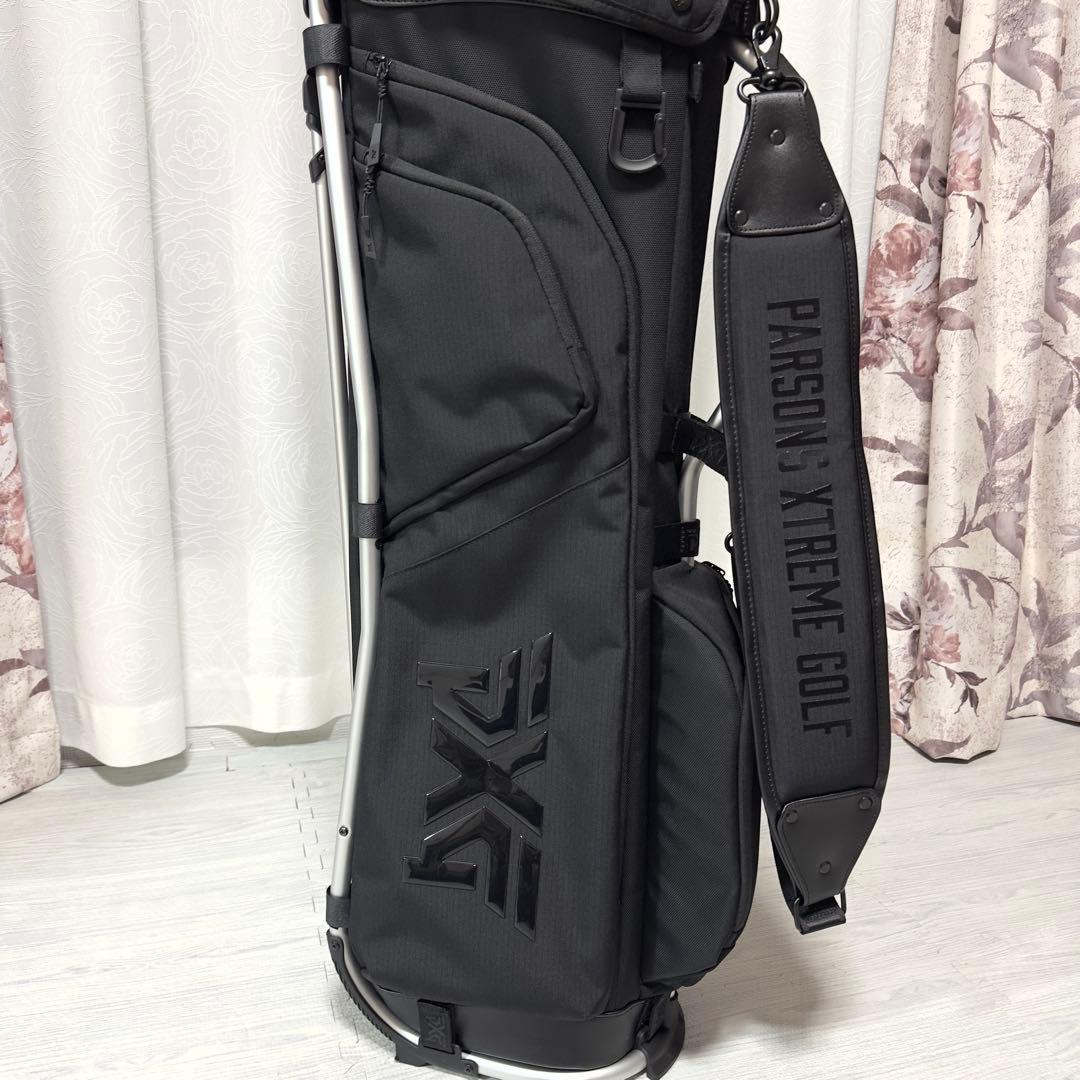 【最新モデル】PXG キャディバッグ 8\"アルミ軽量スタンドバッグ 黒