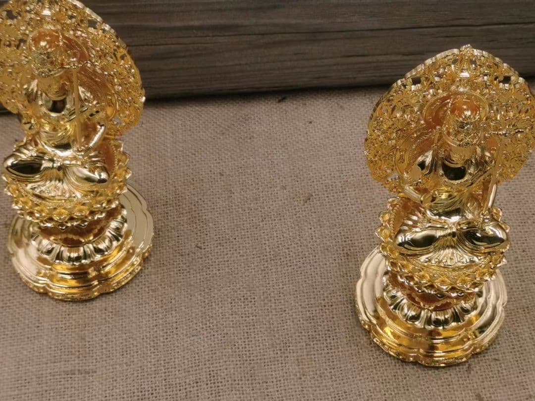 【修縁堂】仏教工芸品 精密彫刻 メッキ 虚空蔵菩薩 虚空蔵 仏像 古美術品