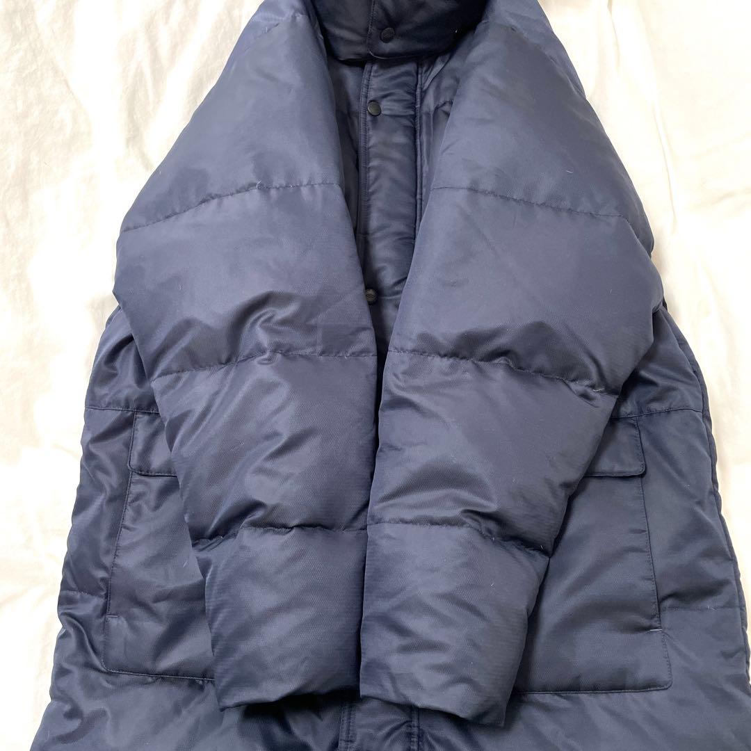 ■美品■アンブロ　極暖ベンチコート　ロングダウンコート　取外しフード　ロゴ刺繍