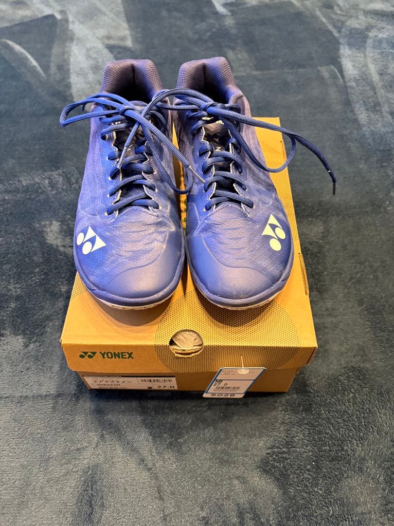 YONEX AERUS バドミントンシューズ ブルー 箱付き