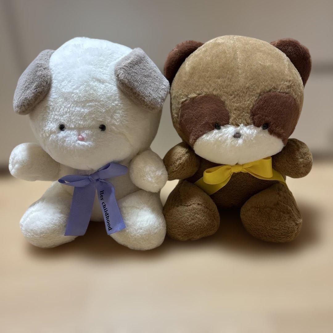 あの頃のともだちBIGぬいぐるみ3 たぬき　いぬ