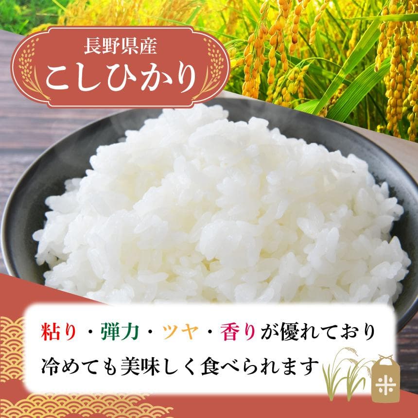 令和7年産 長野県産 コシヒカリ白米30キロ（10kg×３袋）精米したてをお届け