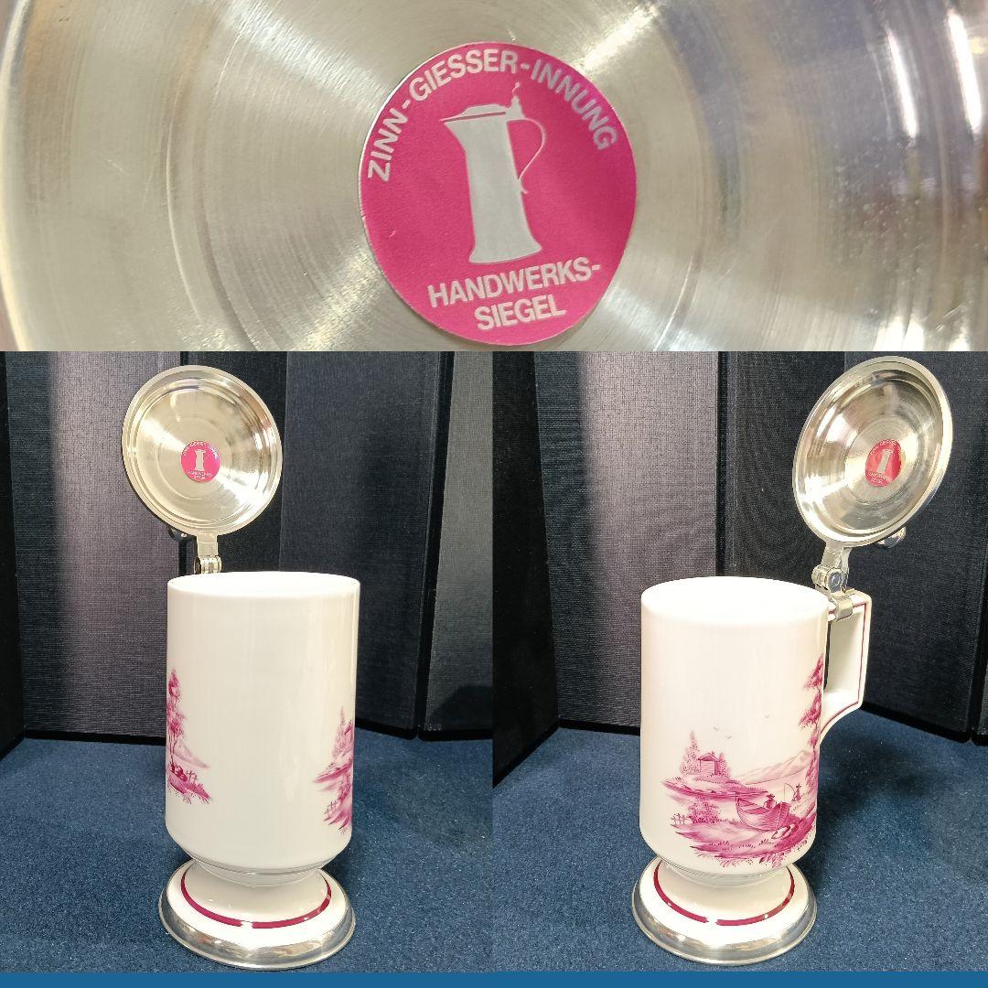 キリンビアマグコレクション ヘキスト ドイツ 足付蓋付 栞 共箱未使用 AJ94