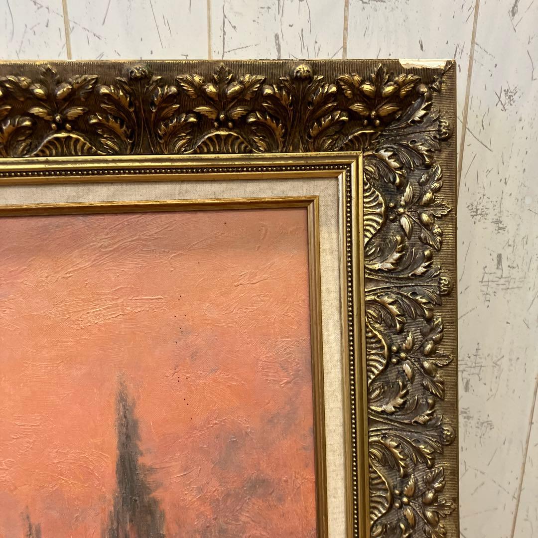 ヴィンテージ クロード・モネ ロンドン 国会議事堂 日没 油彩画 油絵 複製画