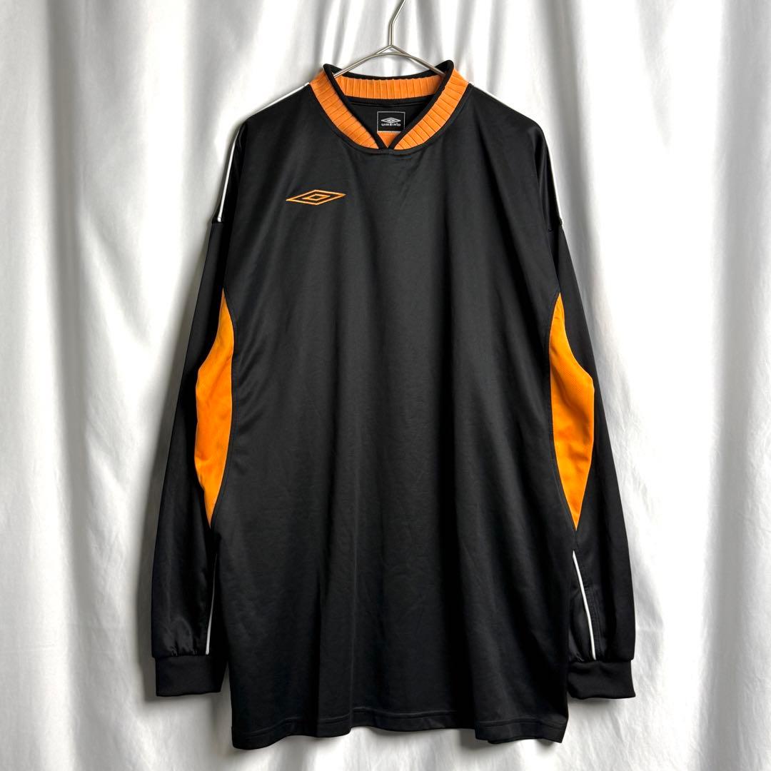 00s UMBRO ジャージ カットソー XL ブラック 黒 プルオーバー