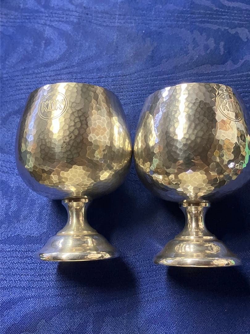 花*様 KDK ハンマードワイングラス 2個セット　ジャンク2個付き