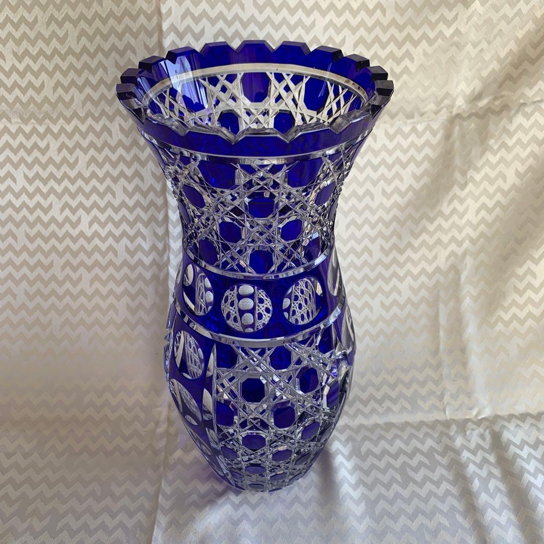 ベネチアグラス　大花瓶　クリスマス