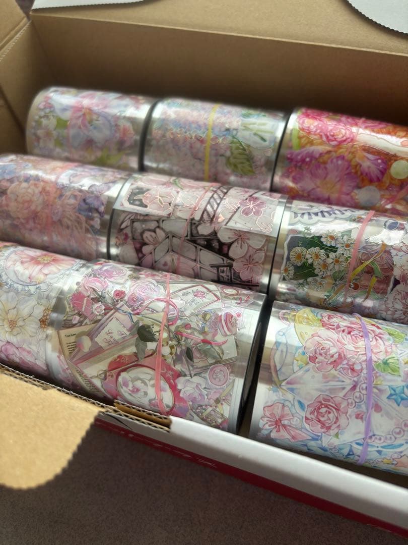 ピンク系　お花　海外マステ　９本セット