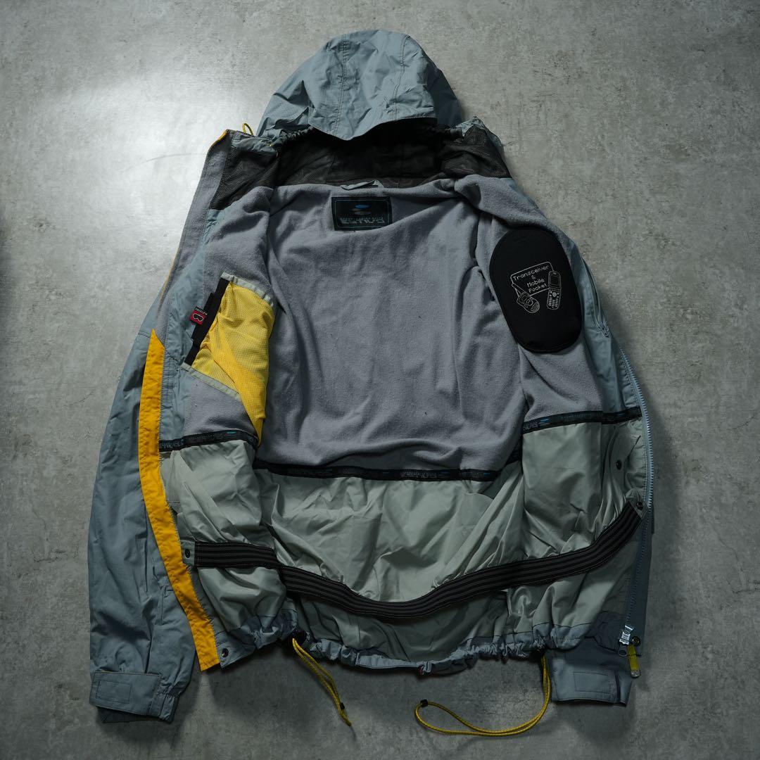 y2k ナイロンシェルジャケットシルバー テック系 archive 00s