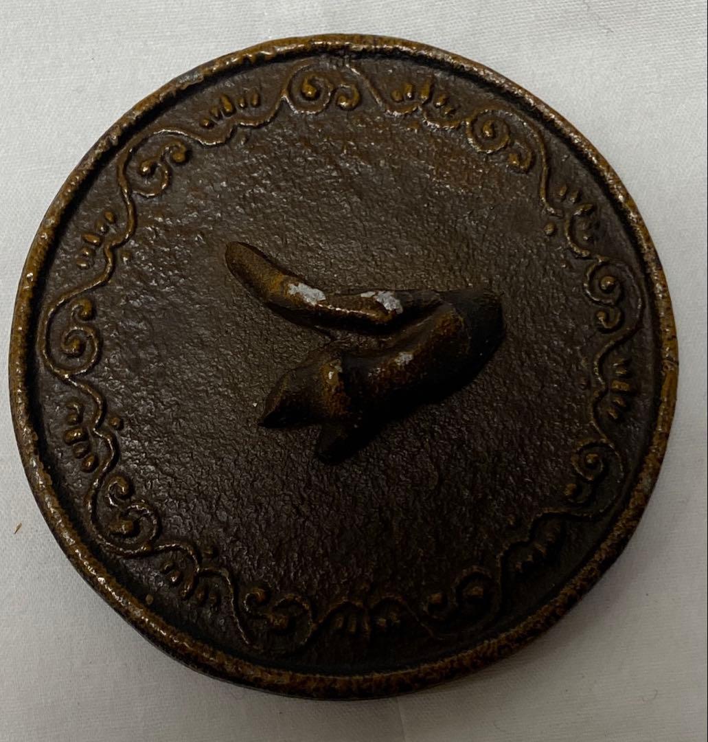 唐銅 鬼面風炉釜　コレクション用