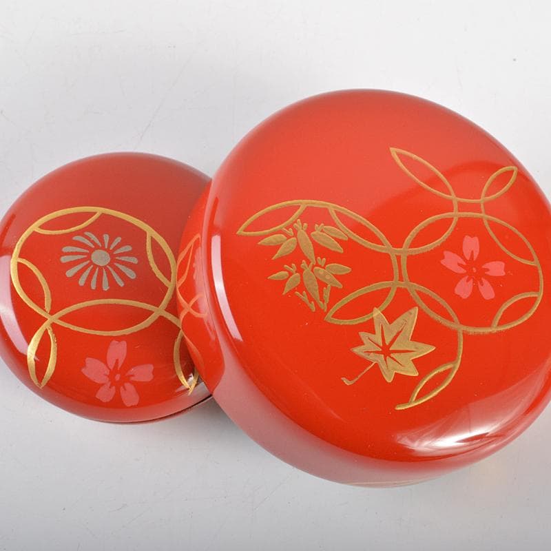 茶道具　黒面朱　利休茶箱　茶碗　継ぎ七宝蒔絵　棗など　六点一式　V　R7231