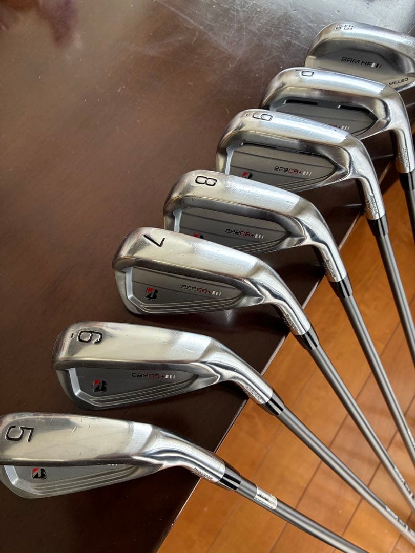 【美品】ブリヂストン 222CB+ 5-P,56° (７本)純正特注シャフト