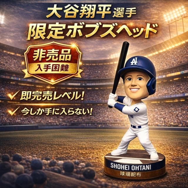 【新品・未使用】大谷翔平選手★ボブズヘッド（ホワイト）★ドジャース★限定記念品♪