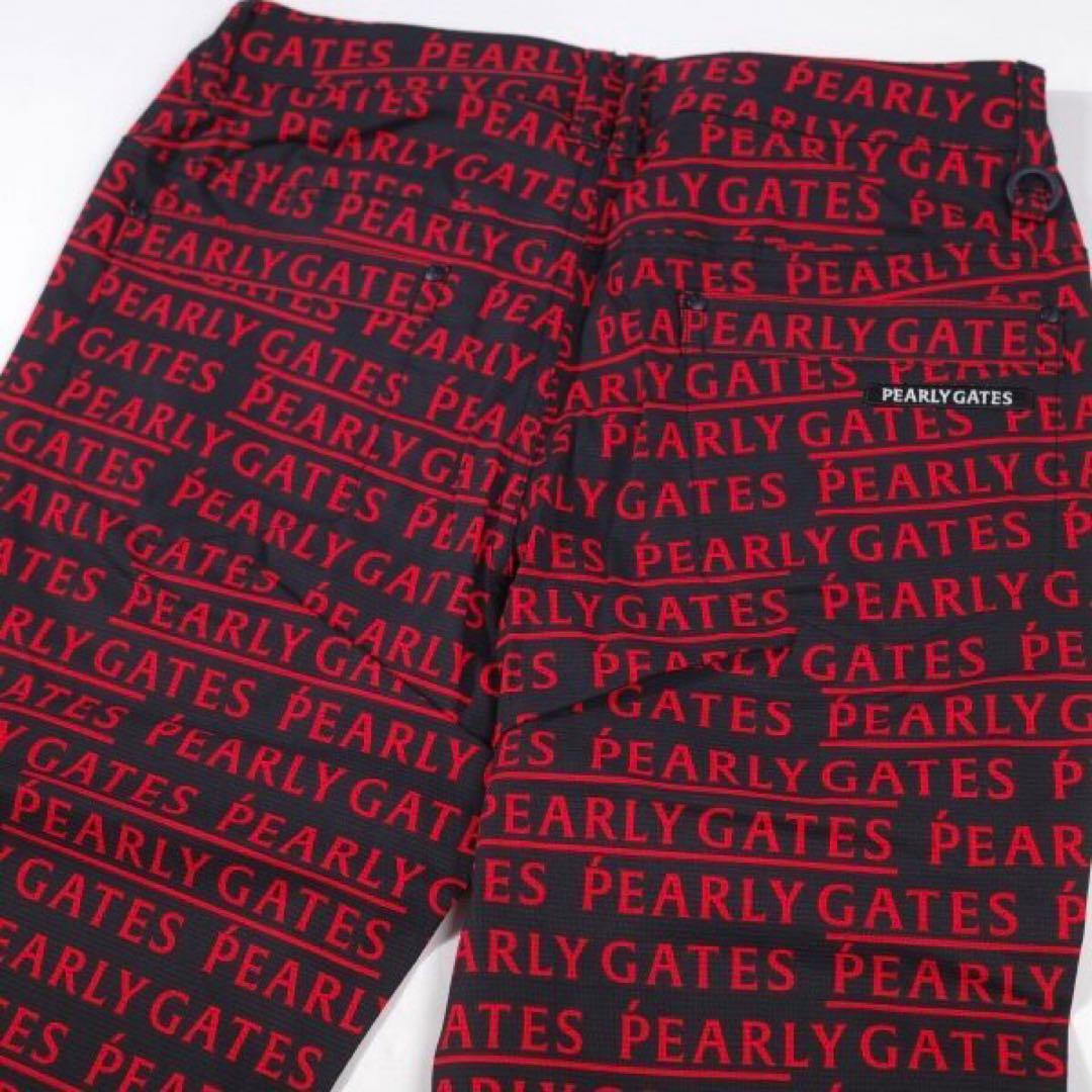 【PEARLY GATES】レディースメゾンロゴ柄ドビーストレッチロングパンツS