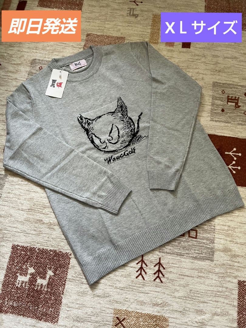 メンズゴルフウェア　長袖ニット　ワック　waac