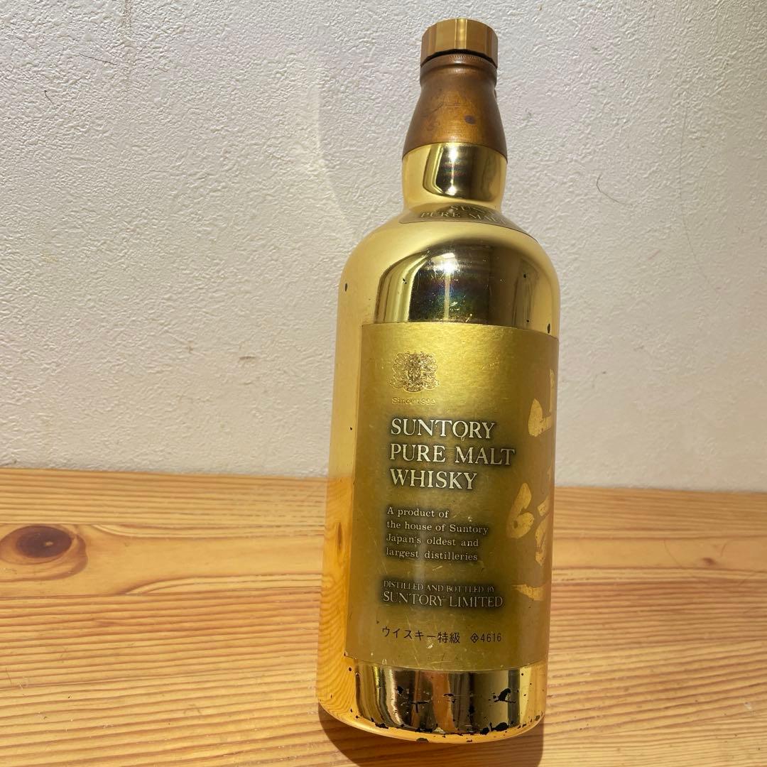 超レア 【中身なし】山崎 金ボトル ウイスキー事業開始60周年記念ボトル 特級