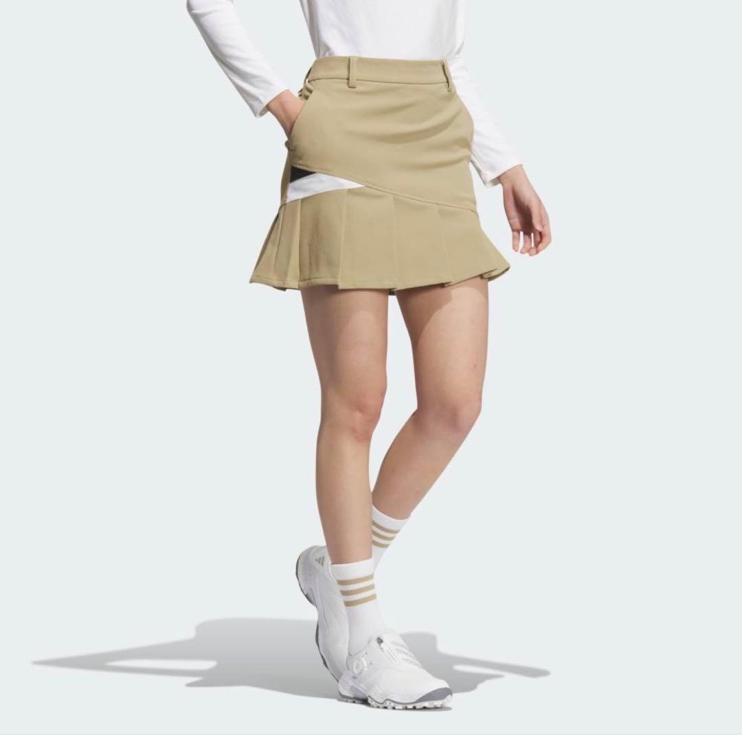 ダンボールニット　プリーツスカート　セットアップ　ベージュ　秋冬　長袖　フーディ