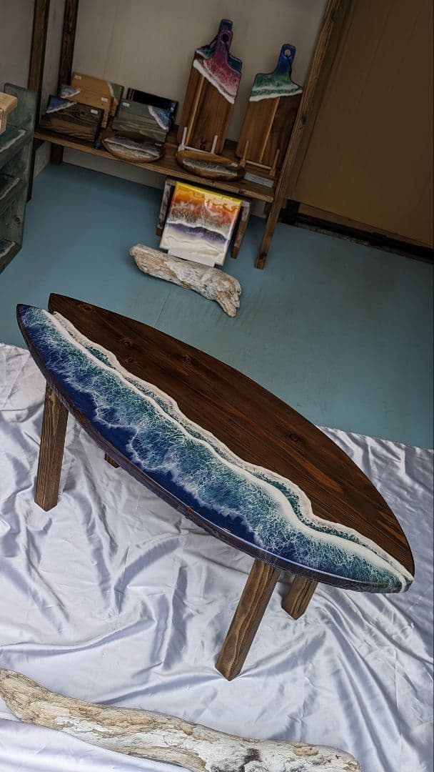 サーフィン・ボディボード Ocean surf cafetable