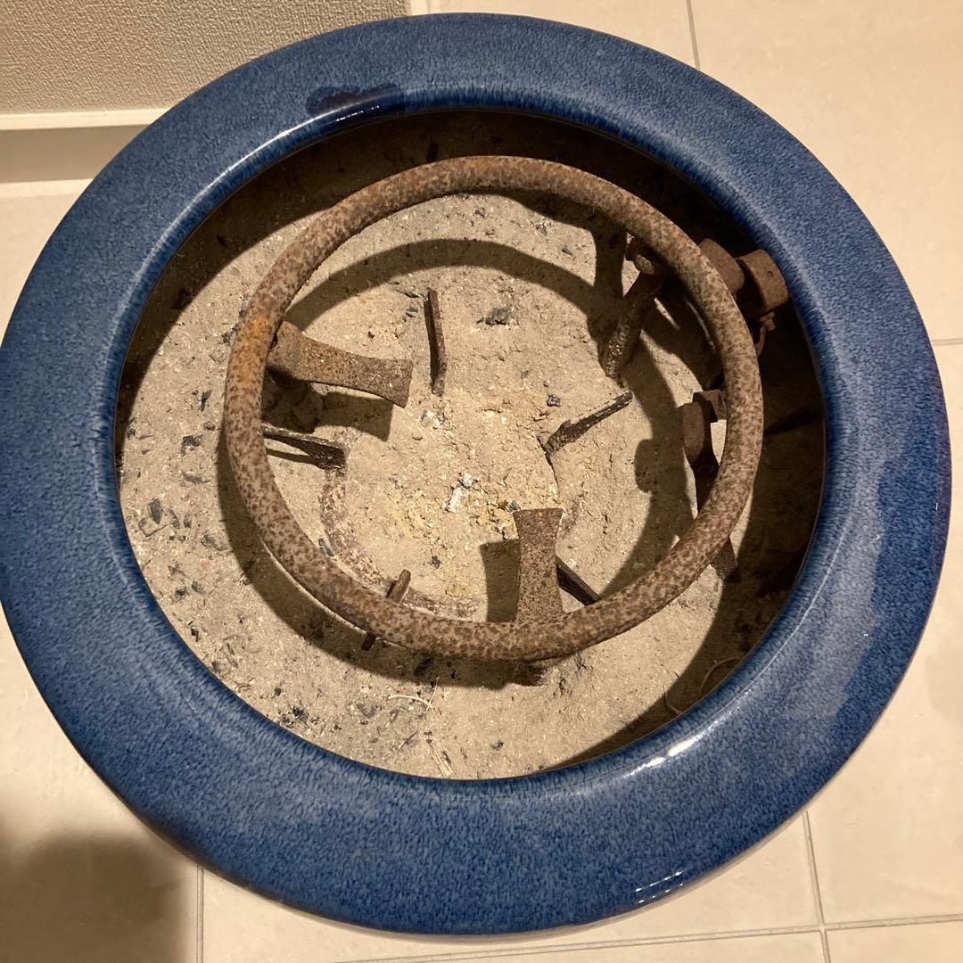 火鉢 五徳 蓋つき 大型 直径43センチ　昭和アンティーク