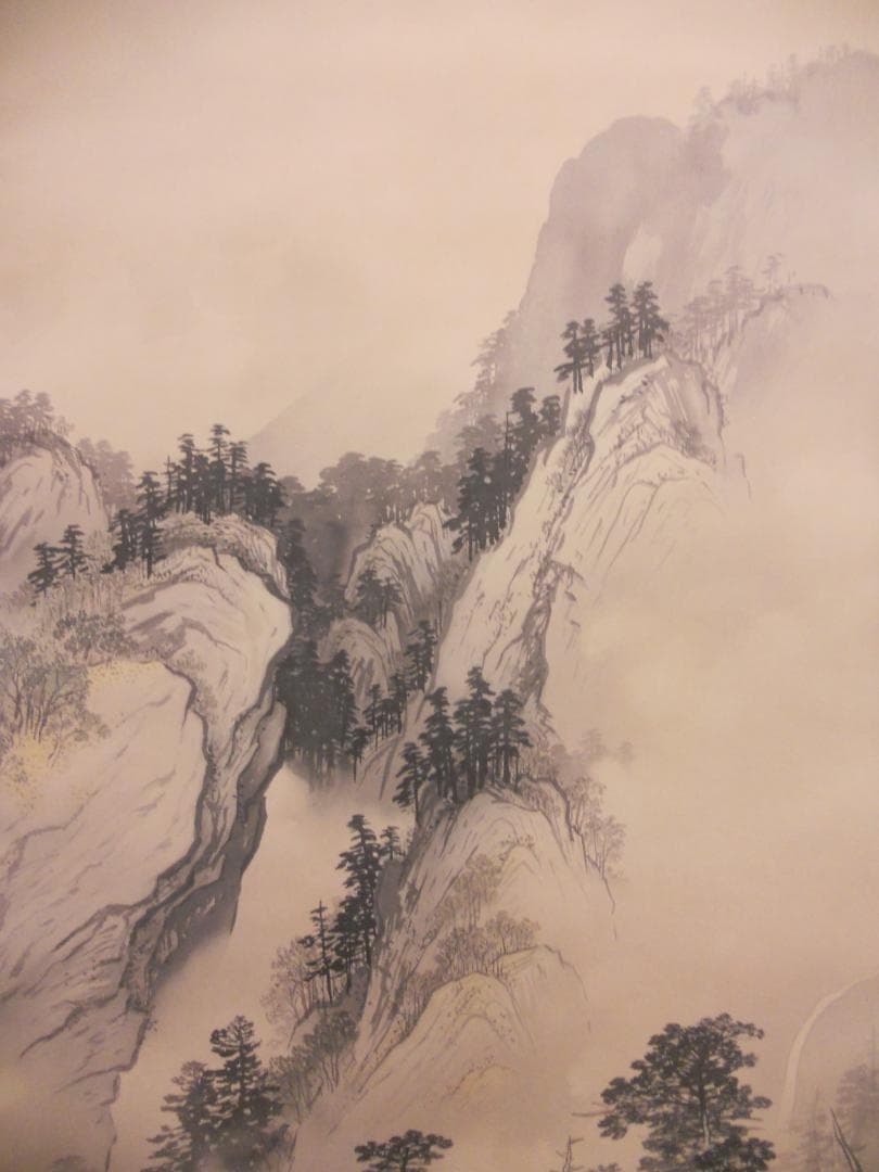 掛け軸 川合玉堂 『 夏山雨後 』 名品 複製 希少 軸装 茶道具 掛軸 新品