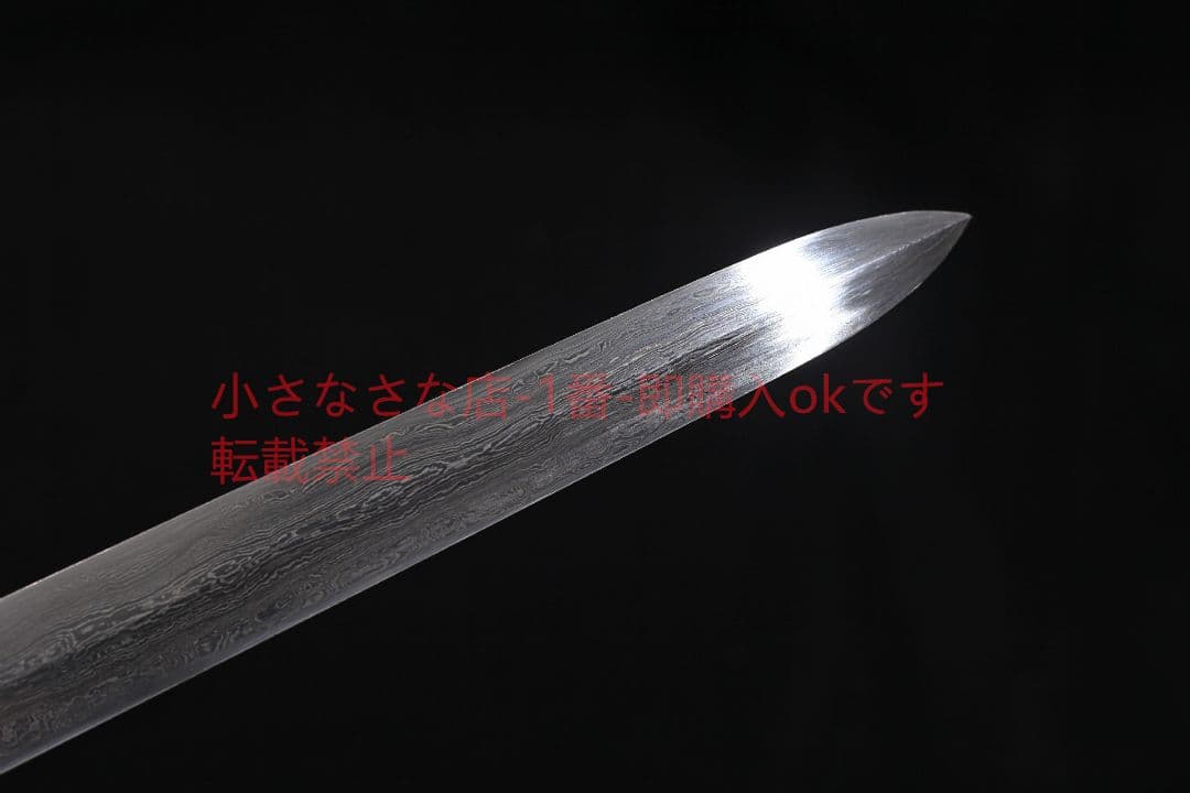 手包み銅牡丹剣純銅刻花百錬模様鋼  古兵器 武具 刀装具 日本刀 模造刀